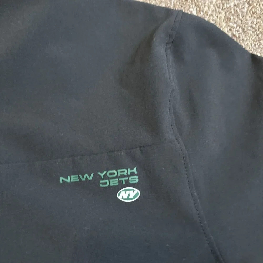 New York Jets Mens Large Button Snap Polo Nike Dri Fit On Field NFL Football - Picture 12 of 12